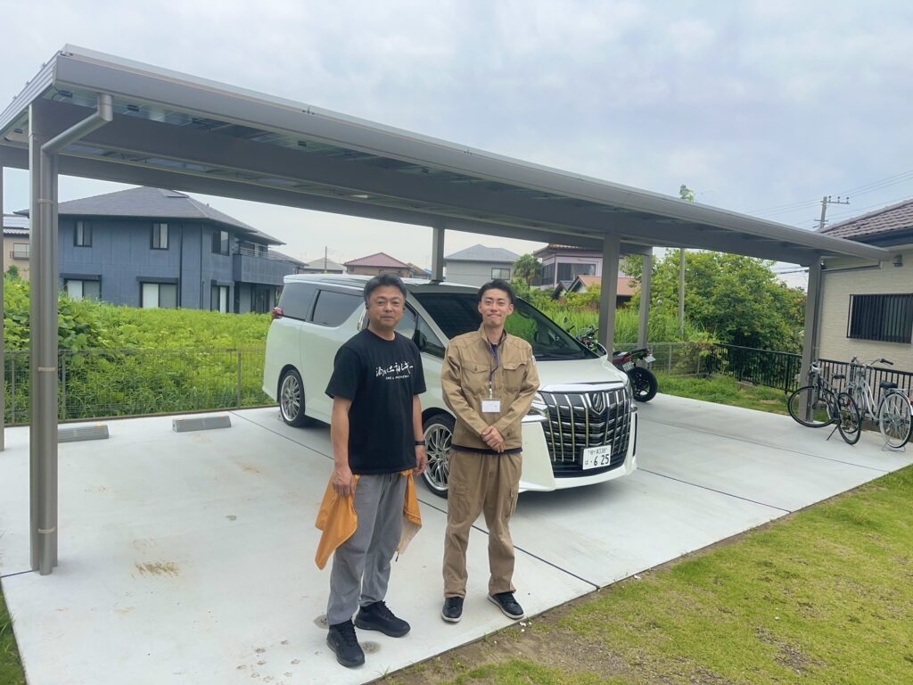 木更津市 Ｓ 様邸　太陽光カーポート・蓄電池・エコキュート